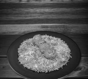 Soya chaap biryani + raita