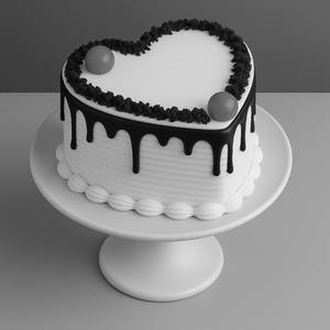 Black Forest Heart Cake Eggless