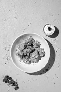 Truffle infused cauliflower bites