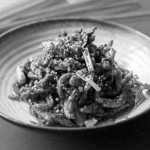 Traditional Crispy Lamb With Spring Onion And Bell Peppers