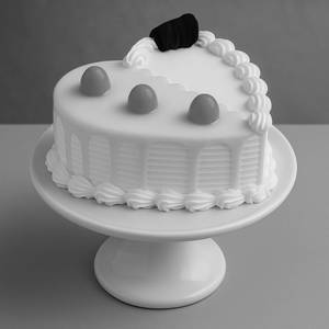 Pineapple Heart Cake Eggless
