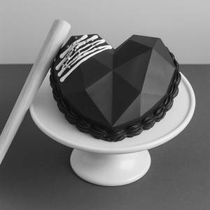 Dark Chocolate Heart Pinata Cake Eggless