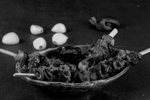Garlic Butter Mushrooms On Skewer