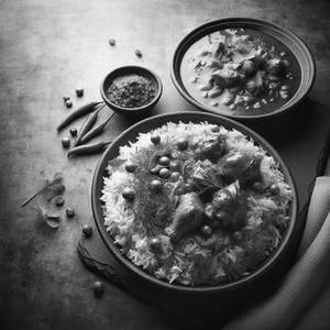 Chicken Pulao with Chicken Masala