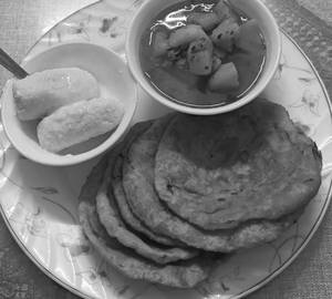 Aloo Sabzi with seasonal sabzi & Poori