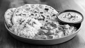 Desi Handi Chicken + Choose Breads + Jeera Pulao (serves 1)