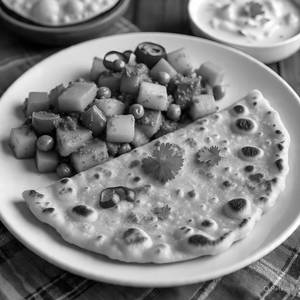 Mix veg + 2 onion paratha