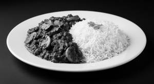 Mushroom Masala+ Plain Rice                           