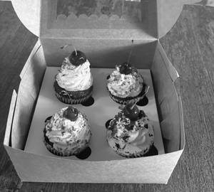 Box Of 4 Black Forest Cupcakes
