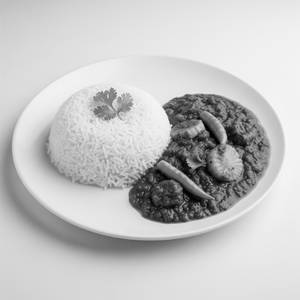 Veg Kolhapuri+ Plain Rice                           
