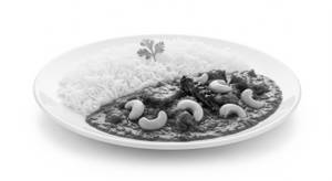 Kaju Masala+ Plain Rice                           