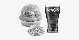Spicy Paneer Burger Combo(Fries+Coke)