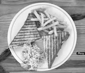 Chutney Grilled Sandwich N French Fries