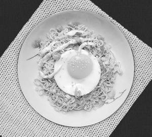 Butter maggi with egg fry [half]