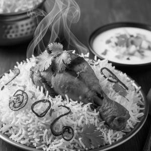 Chicken Hyderabadi Biryani+raita                  