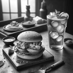 Tandoori Paneer Burger With Cold Drink                                           