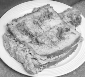 Butter bread omelette