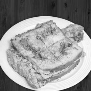 Cheese bread omelette
