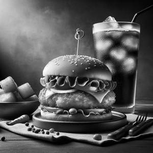 Aloo Tikki Burger With Cold Drink                                           