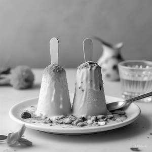 1 Malai Kulfi + 1 Kesar Pista Kulfi                                           