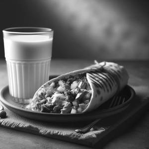 Chicken shawarma With Cold Drink 