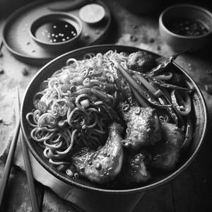Chilli Chicken & Fried noodles