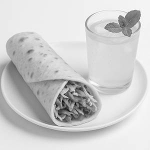 Kuboos Shawarma Roll + Mint Lime