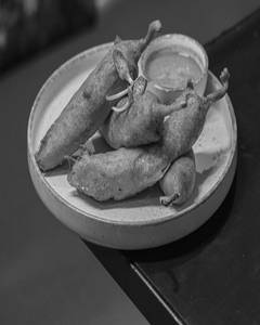 Cream Cheese Stuffed Mirchi Bajji