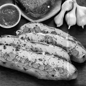Chicken Salami Garlic Bread