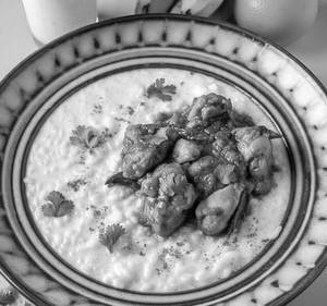Curd Rice + Chicken Maharani