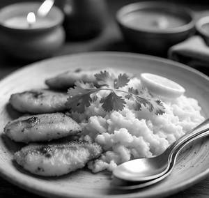 Curd Rice + Fish Monica