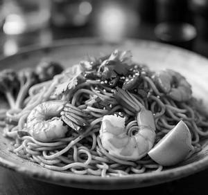 Egg Noodles + Chilli Prawn Chinese Style