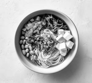 Chilli Garlic Tofu Broth Noodles with Generous Vegetables - Curate