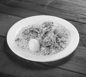 Tbd Special Chicken Egg Tawa Biryani with Raita