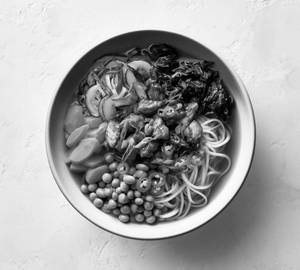 Cilantro Soy Chicken Broth Noodles with Generous Vegetables - Curate