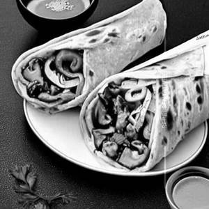 Mushroom Kathi Wrap