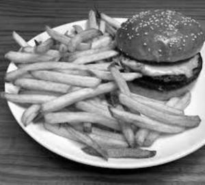 Burger +Fries+Moctail