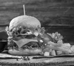 Cheese Burger +Moctail+ Fries