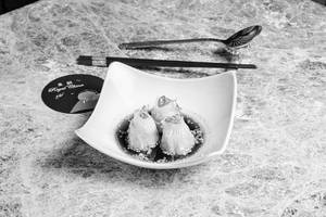 Poached Mock Meat Dumpling With Chilli Soya