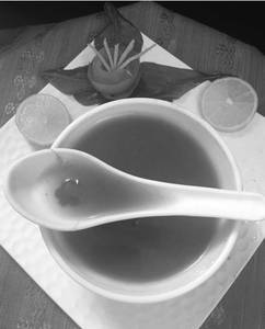 Spinach Bean Curd Clear Soup