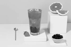 Grapefruit Strawberry Bubble Tea
