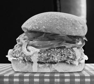 Pork burger without cheese