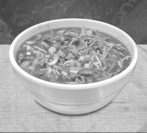 Korean pork noodles soup