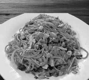 Pork schezwan noodles