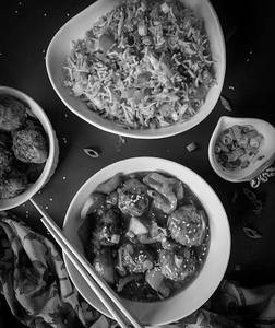 Chiness Fried Rice With Veg Manchurian ( Combo )