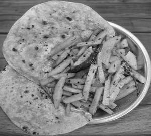Roti and mix bhaja