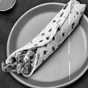 Crunchy chicken cheese wrap