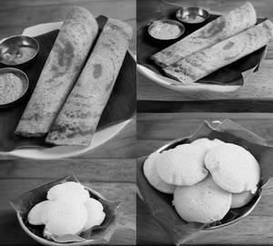 South combo plain edli + paneer masala dosa