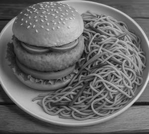 Paneer Chowmein (full) + 1 Aloo Tikki Burger