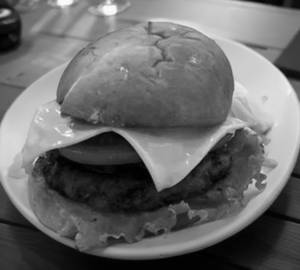 Chicken burger + french fries + soda drinks pepsi coke fanta